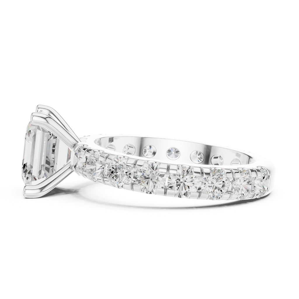 The Majestic Eternity Setting 3ct White Gold Asscher