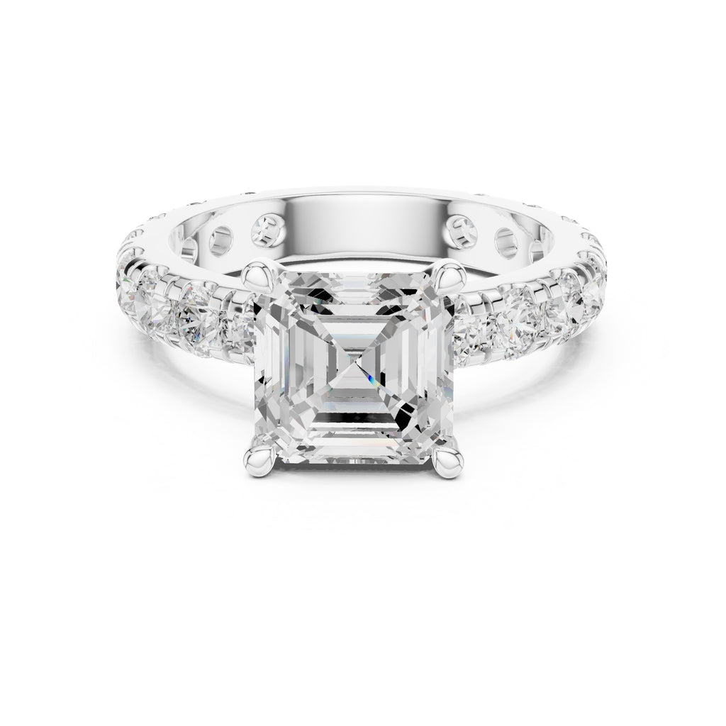 The Majestic Eternity Setting 3ct White Gold Asscher