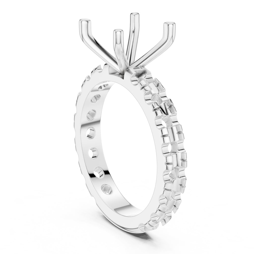 The Majestic Eternity Setting 3ct White Gold Cushion