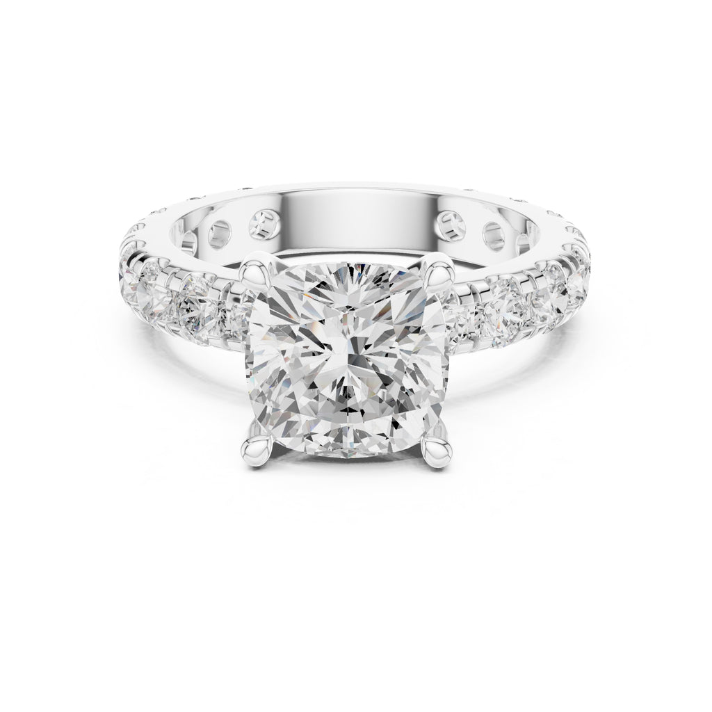 The Majestic Eternity Setting 3ct White Gold Cushion
