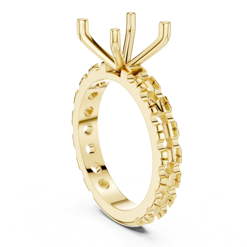 The Majestic Eternity Setting 3ct Yellow Gold Cushion