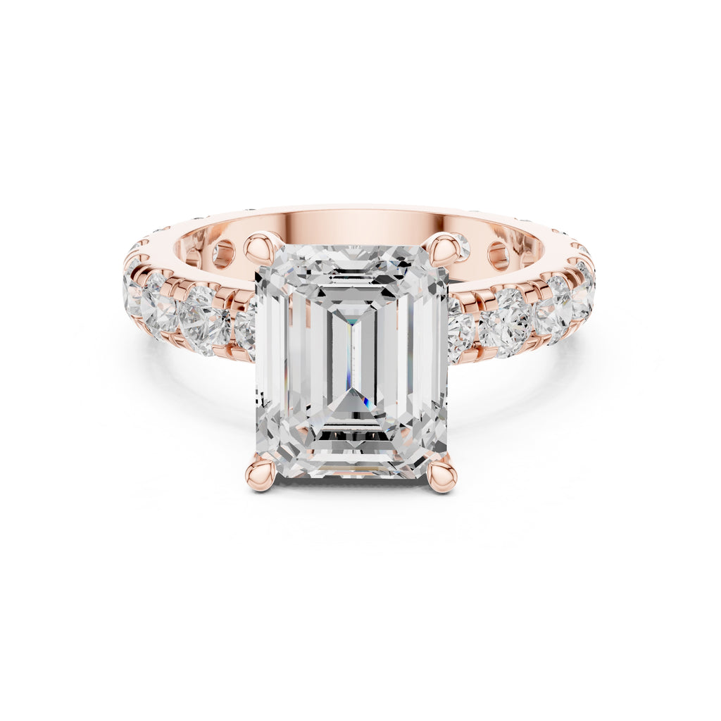 The Majestic Eternity Setting 3ct Rose Gold Emerald