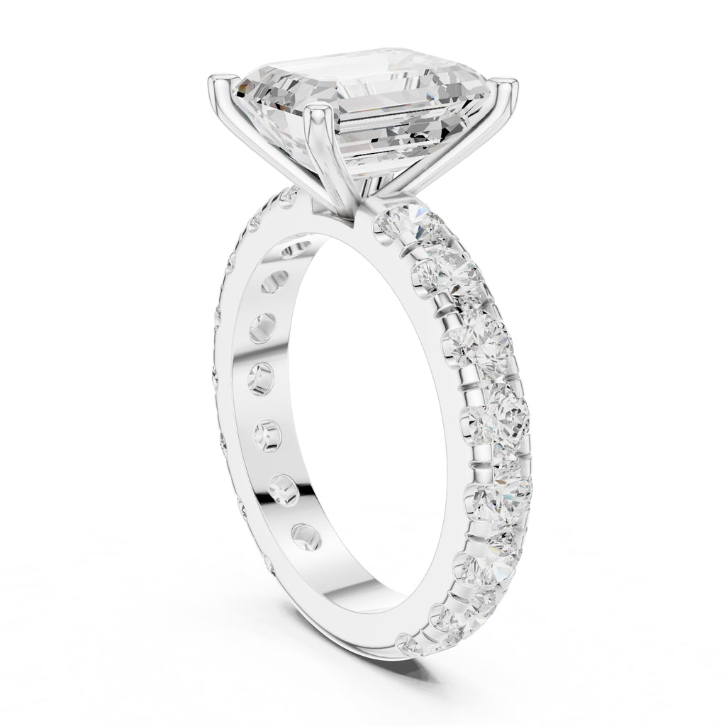 The Majestic Eternity Setting 3ct White Gold Emerald