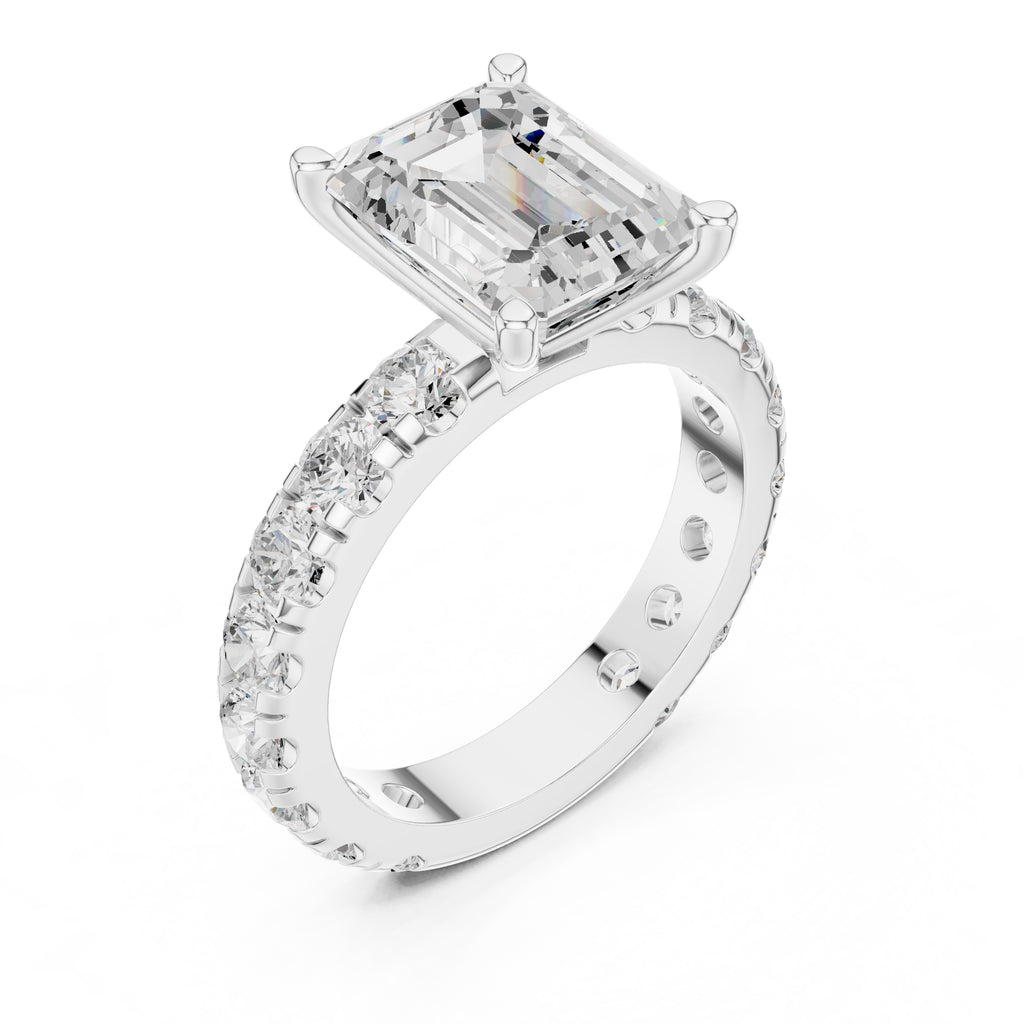 The Majestic Eternity Setting 3ct White Gold Emerald