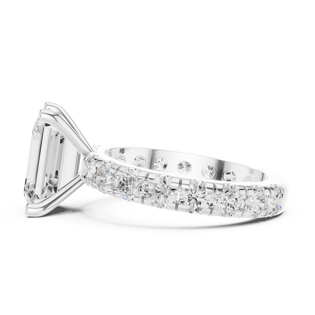 The Majestic Eternity Setting 3ct White Gold Emerald