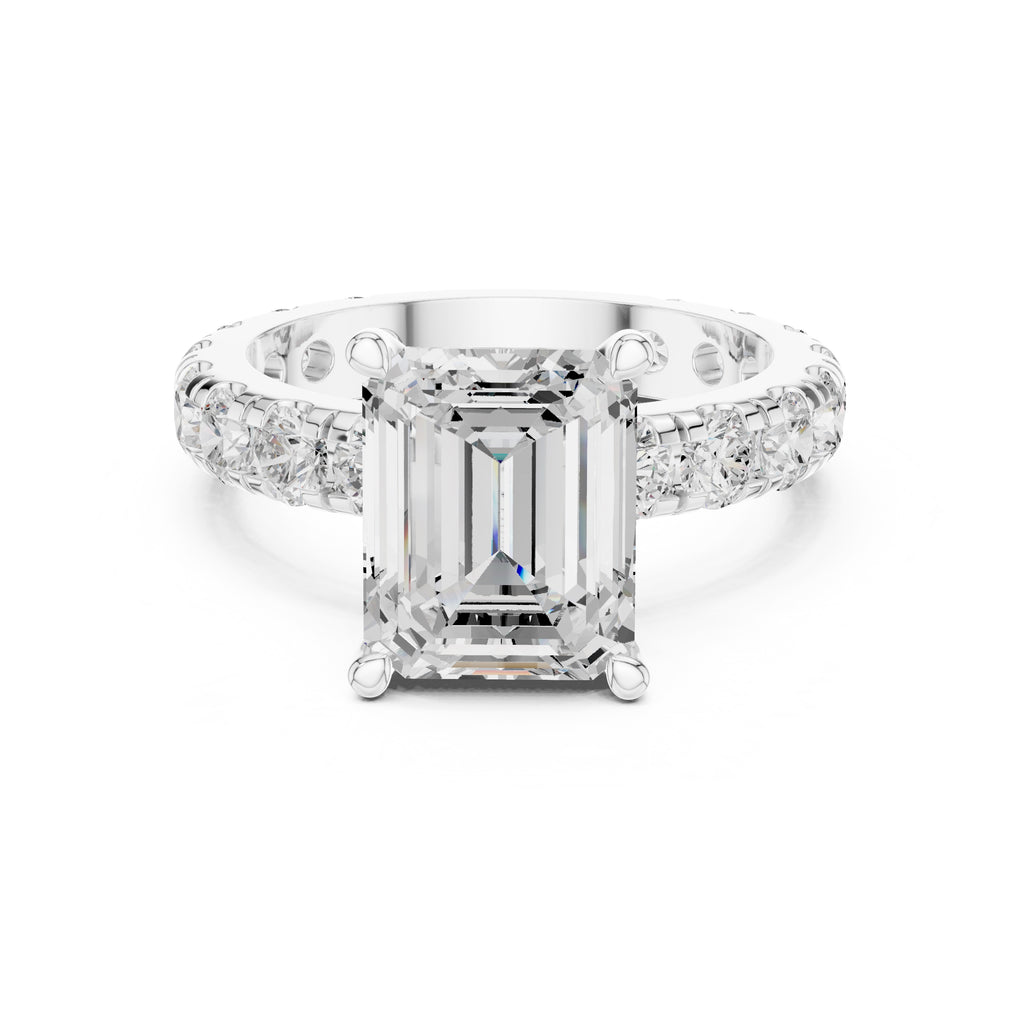 The Majestic Eternity Setting 3ct White Gold Emerald