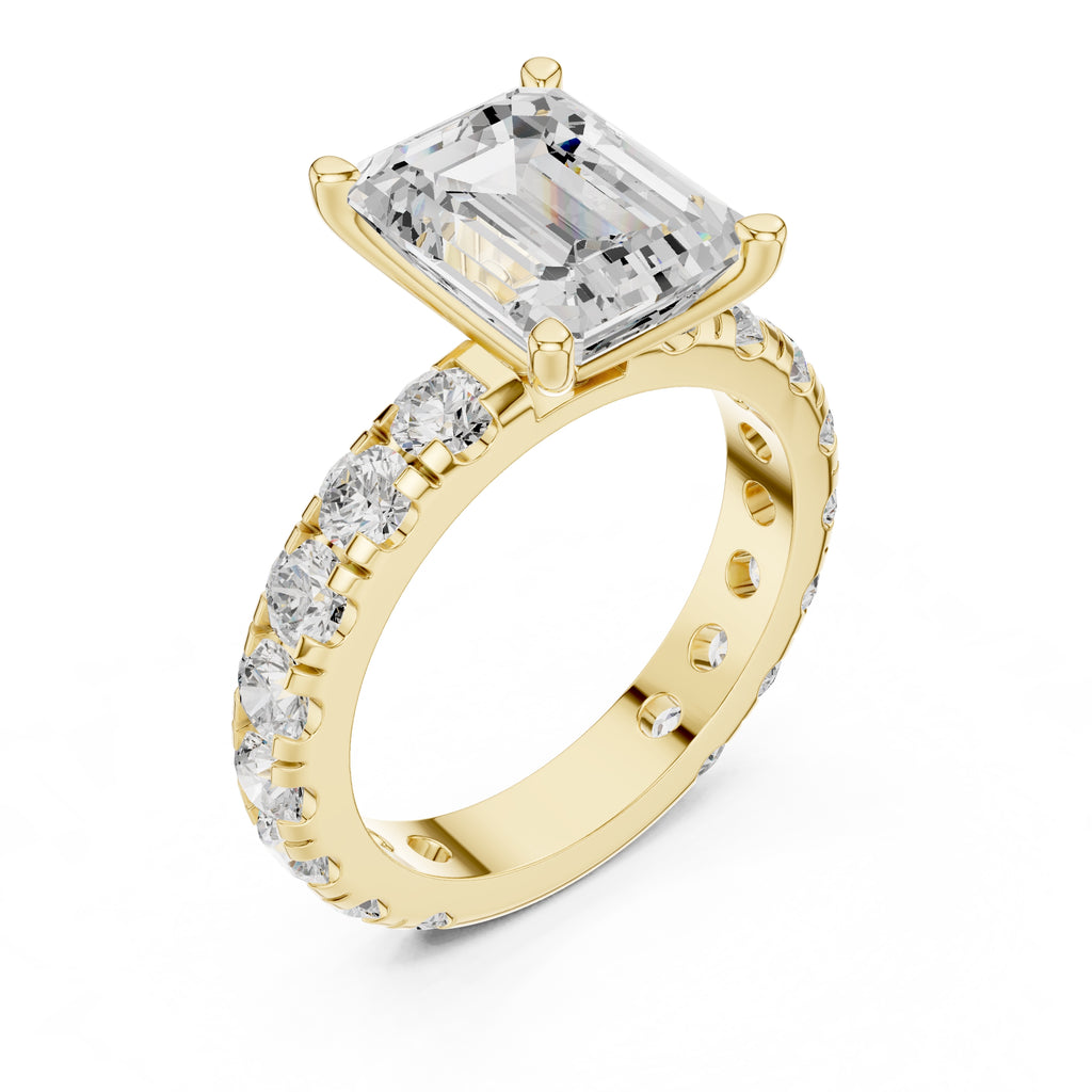The Majestic Eternity Setting 3ct Yellow Gold Emerald