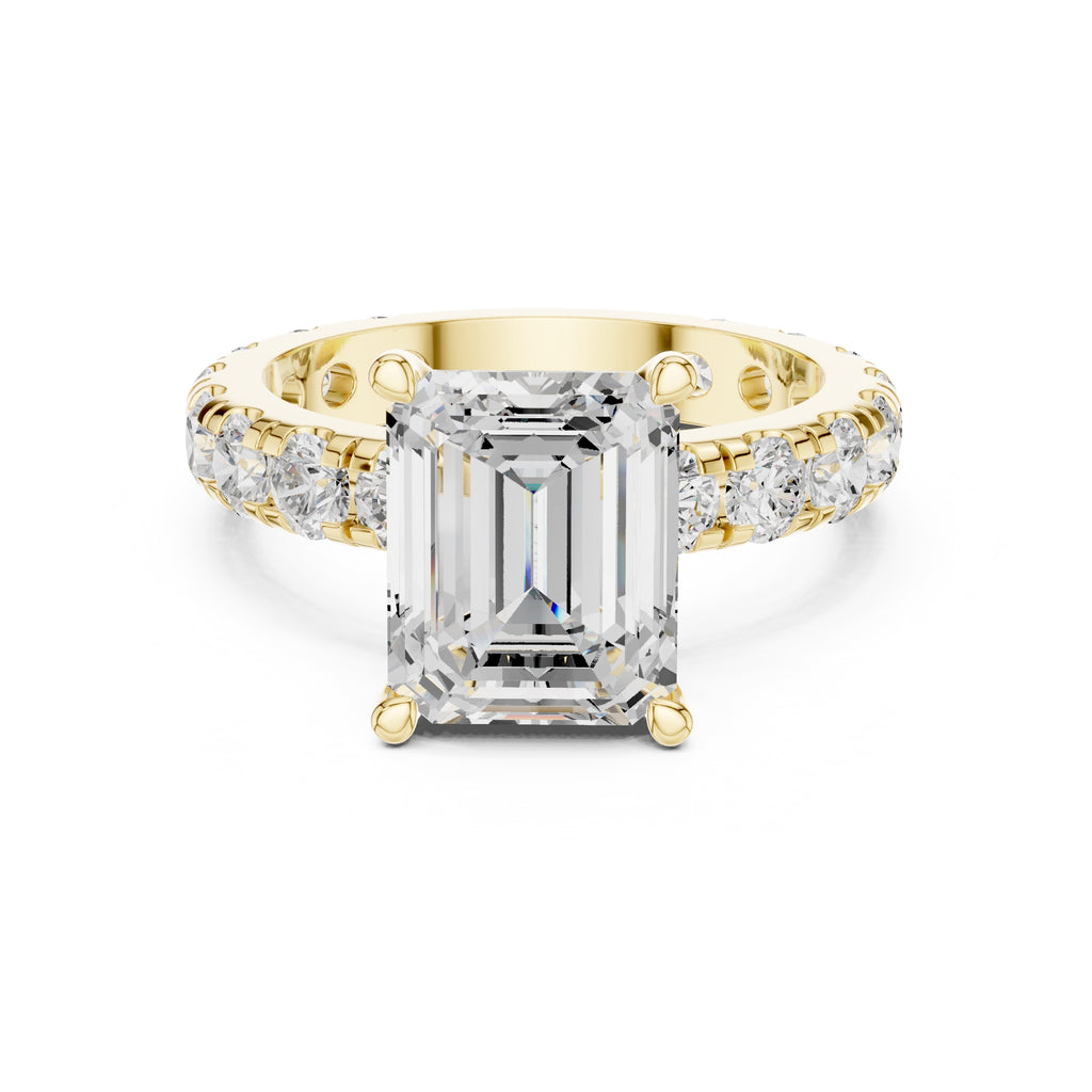 The Majestic Eternity Setting 3ct Yellow Gold Emerald