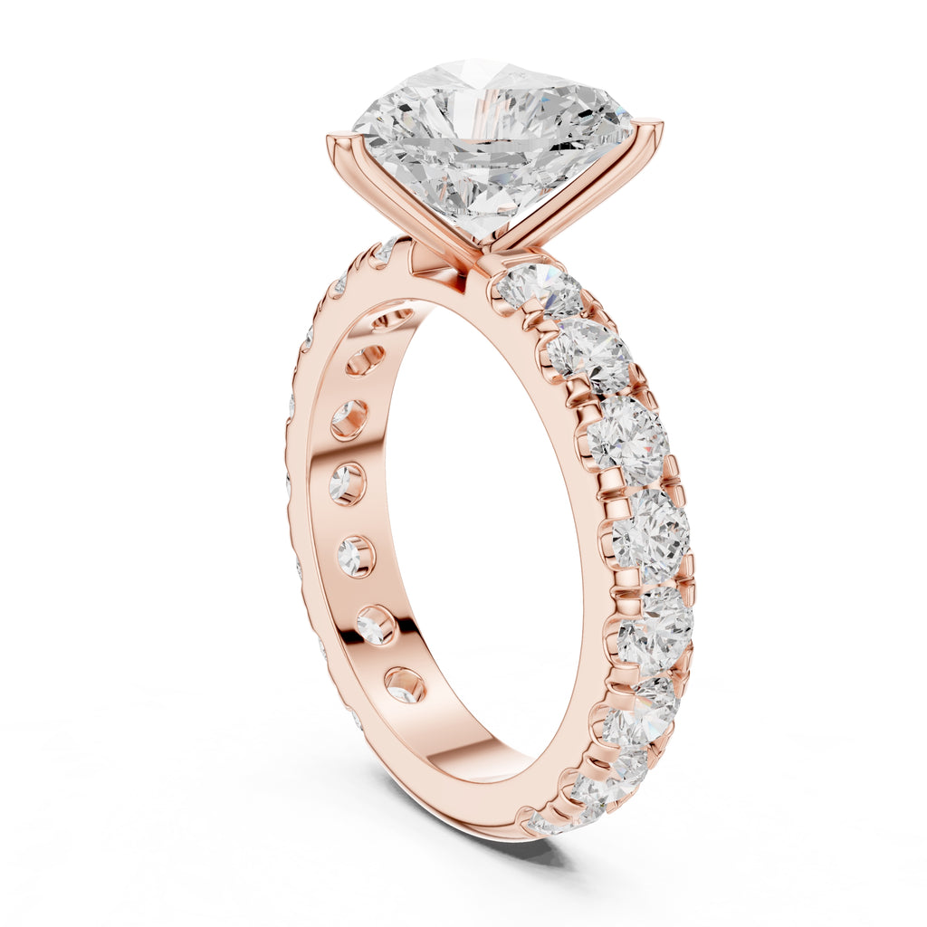 The Majestic Eternity Setting 3ct Rose Gold Heart