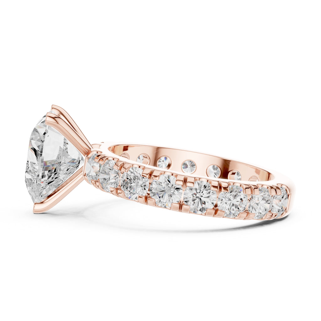The Majestic Eternity Setting 3ct Rose Gold Heart