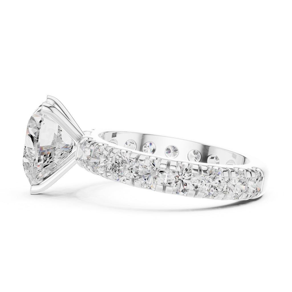 The Majestic Eternity Setting 3ct White Gold Heart