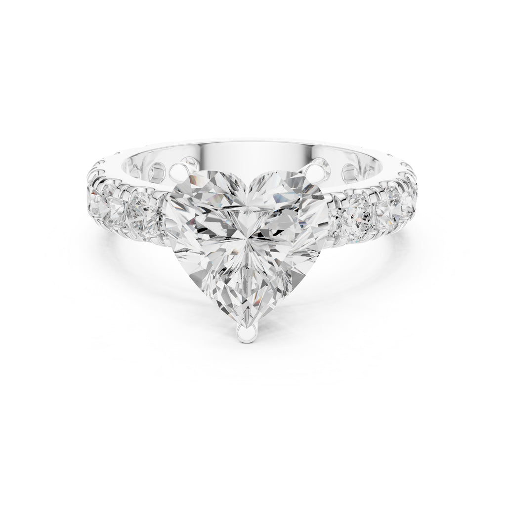 The Majestic Eternity Setting 3ct White Gold Heart