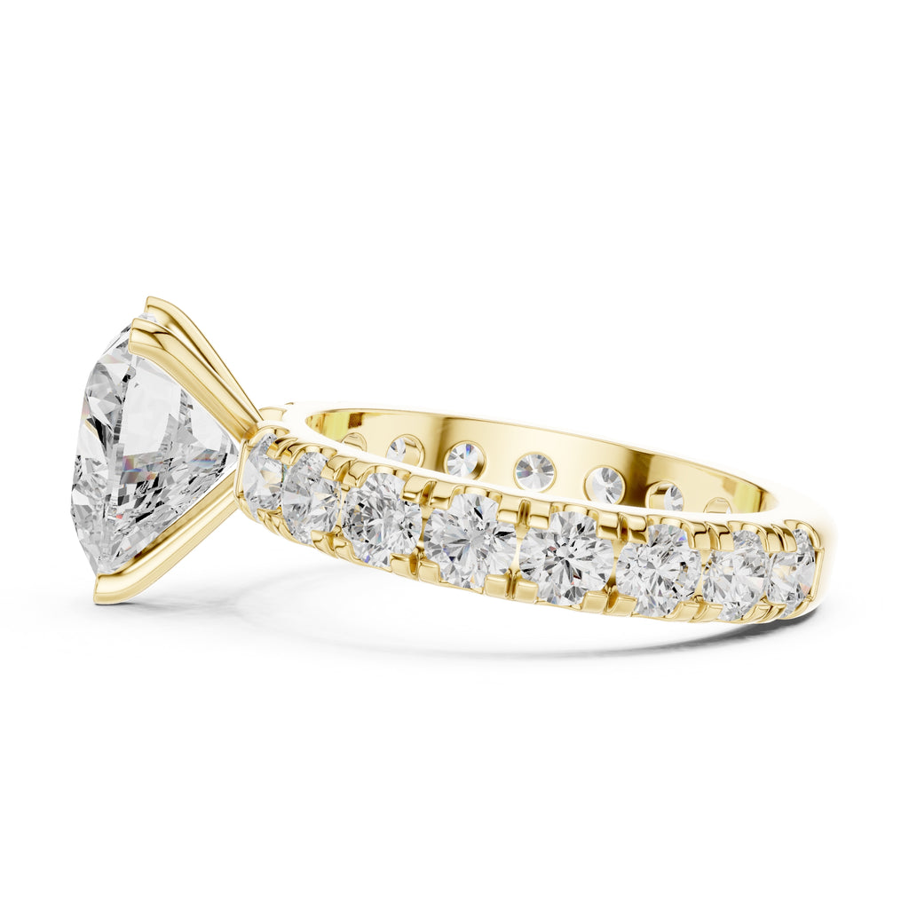 The Majestic Eternity Setting 3ct Yellow Gold Heart