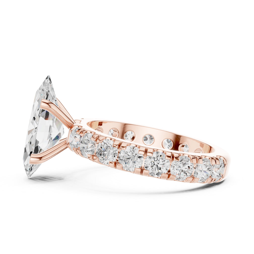 The Majestic Eternity Setting 3ct Rose Gold Marquise