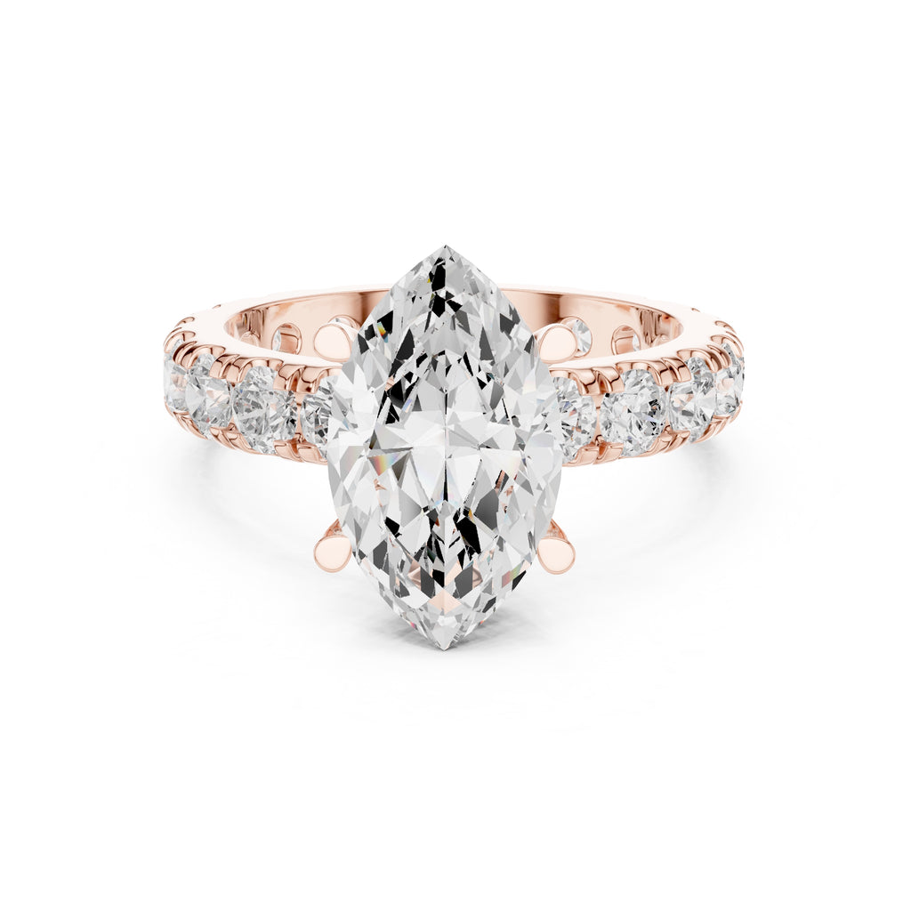The Majestic Eternity Setting 3ct Rose Gold Marquise