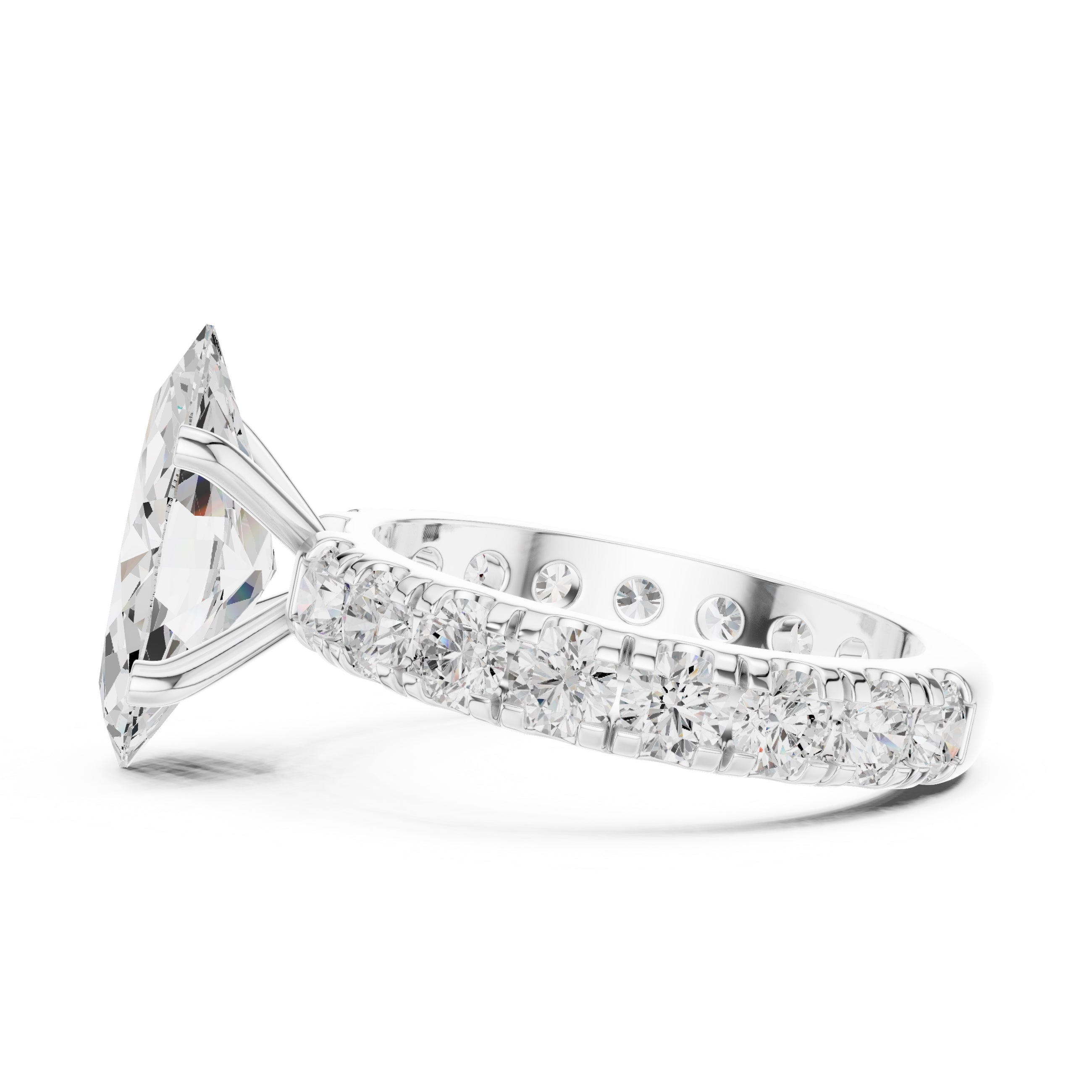 The Majestic Eternity Setting 3ct White Gold Marquise