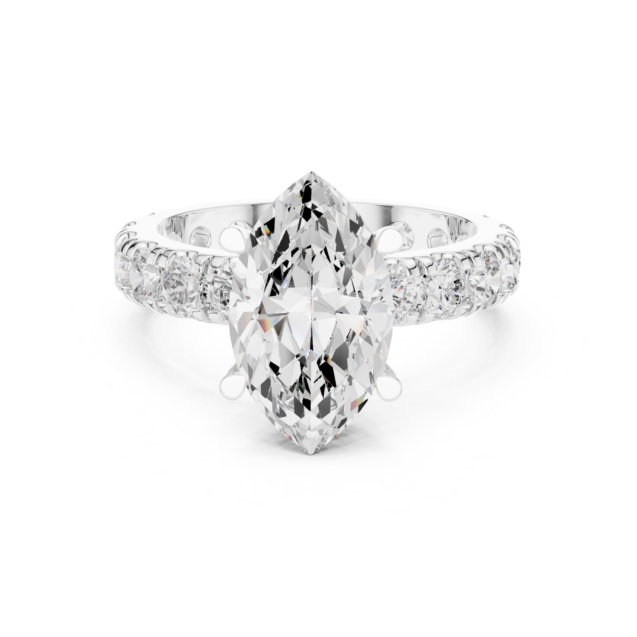 The Majestic Eternity Setting 3ct White Gold Marquise