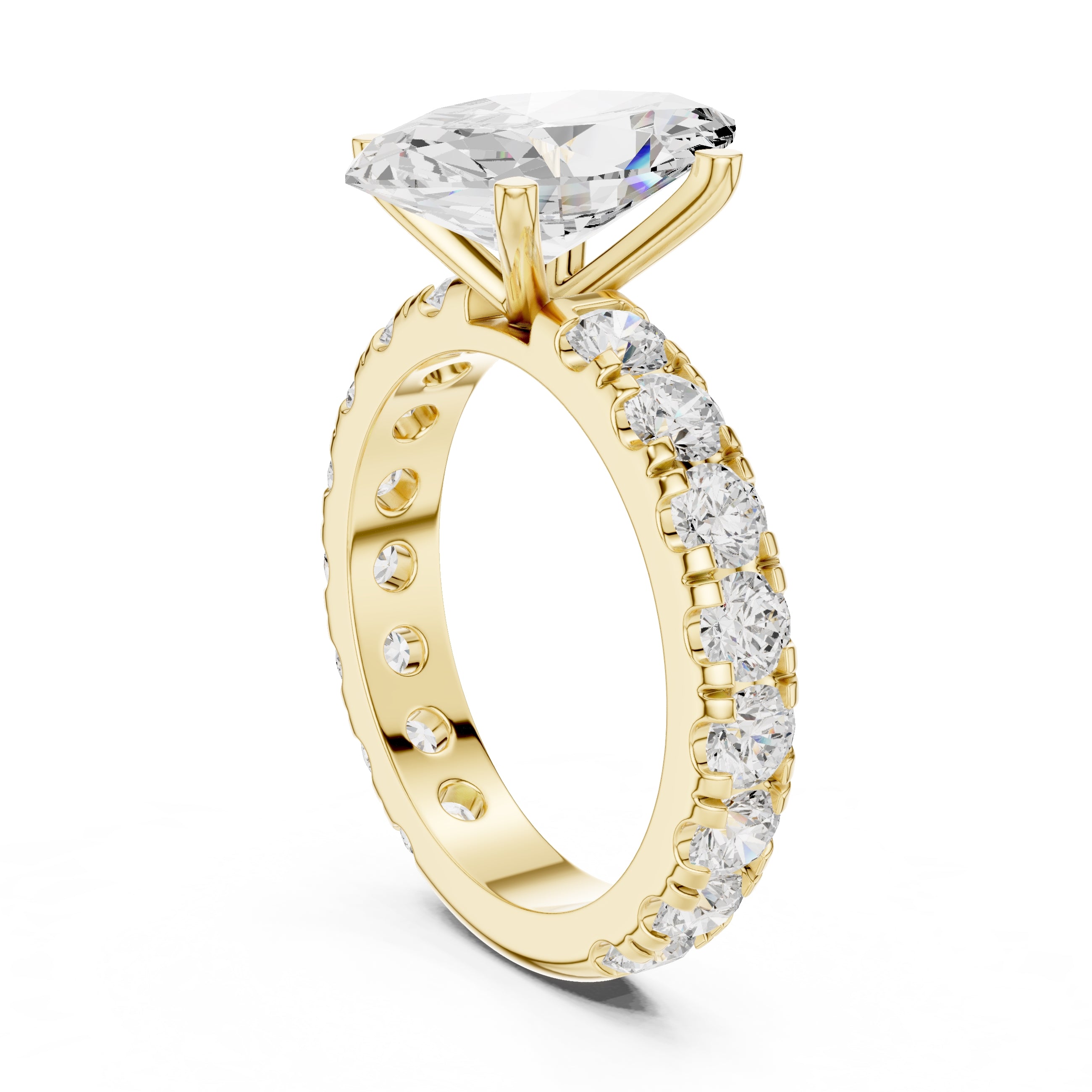 The Majestic Eternity Setting 3ct Yellow Gold Marquise
