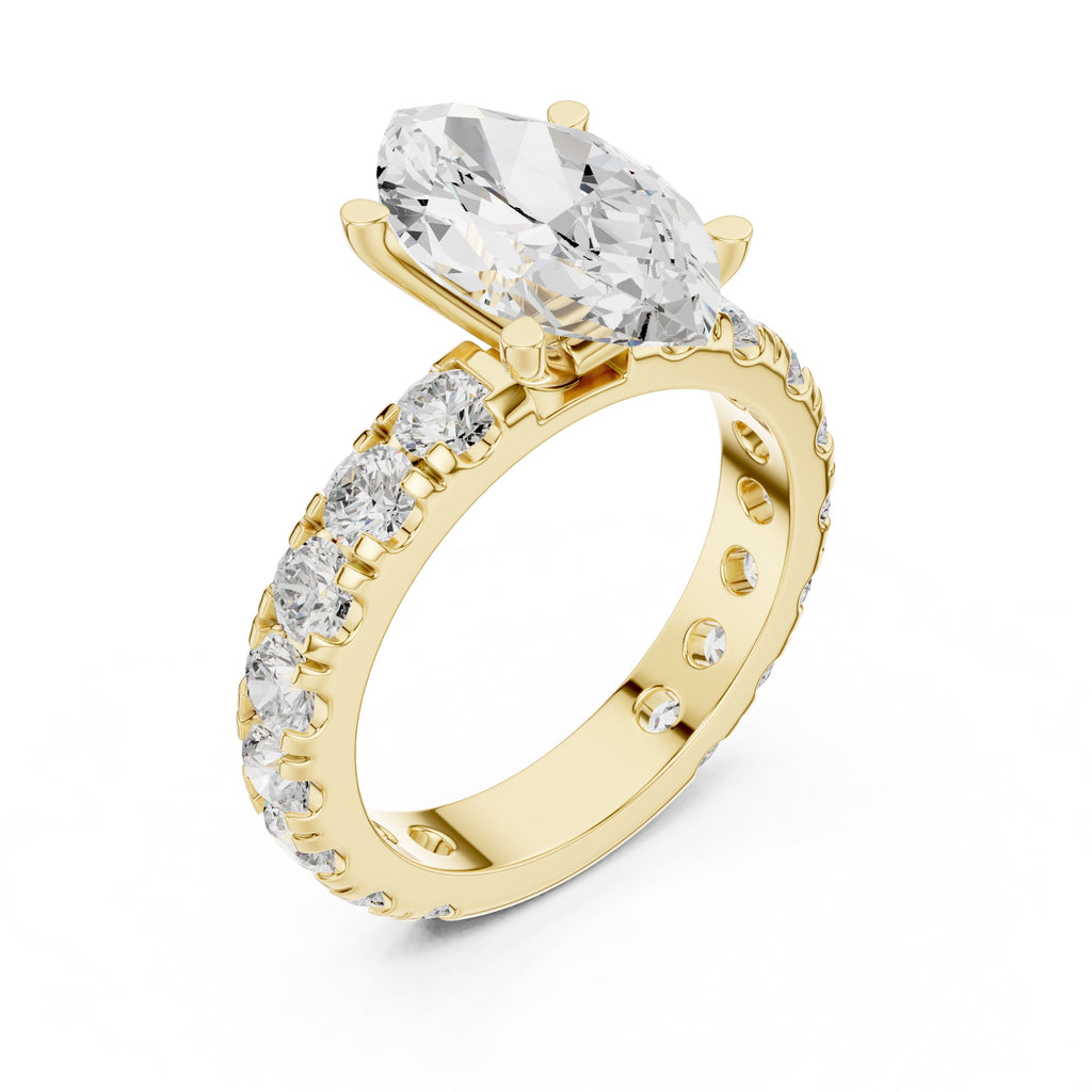 The Majestic Eternity Setting 3ct Yellow Gold Marquise