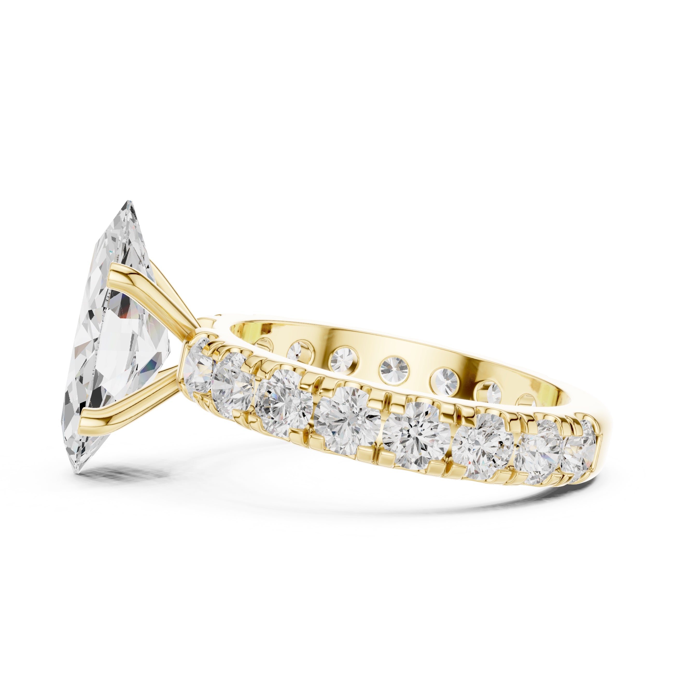 The Majestic Eternity Setting 3ct Yellow Gold Marquise