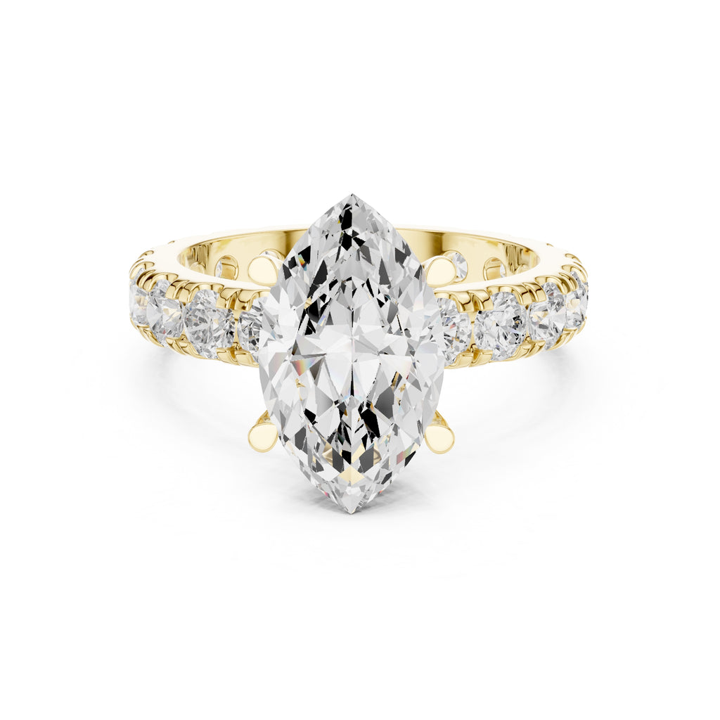 The Majestic Eternity Setting 3ct Yellow Gold Marquise