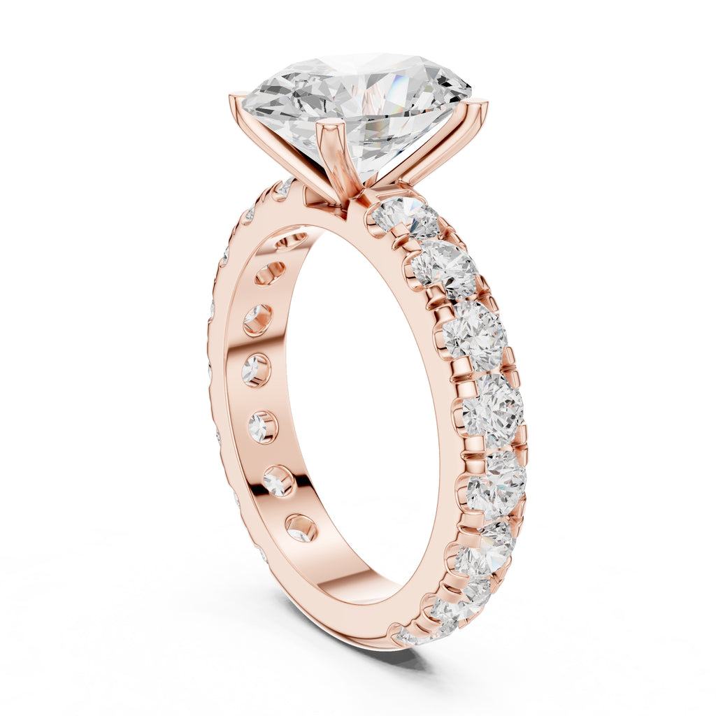 The Majestic Eternity Setting 3ct Rose Gold Oval