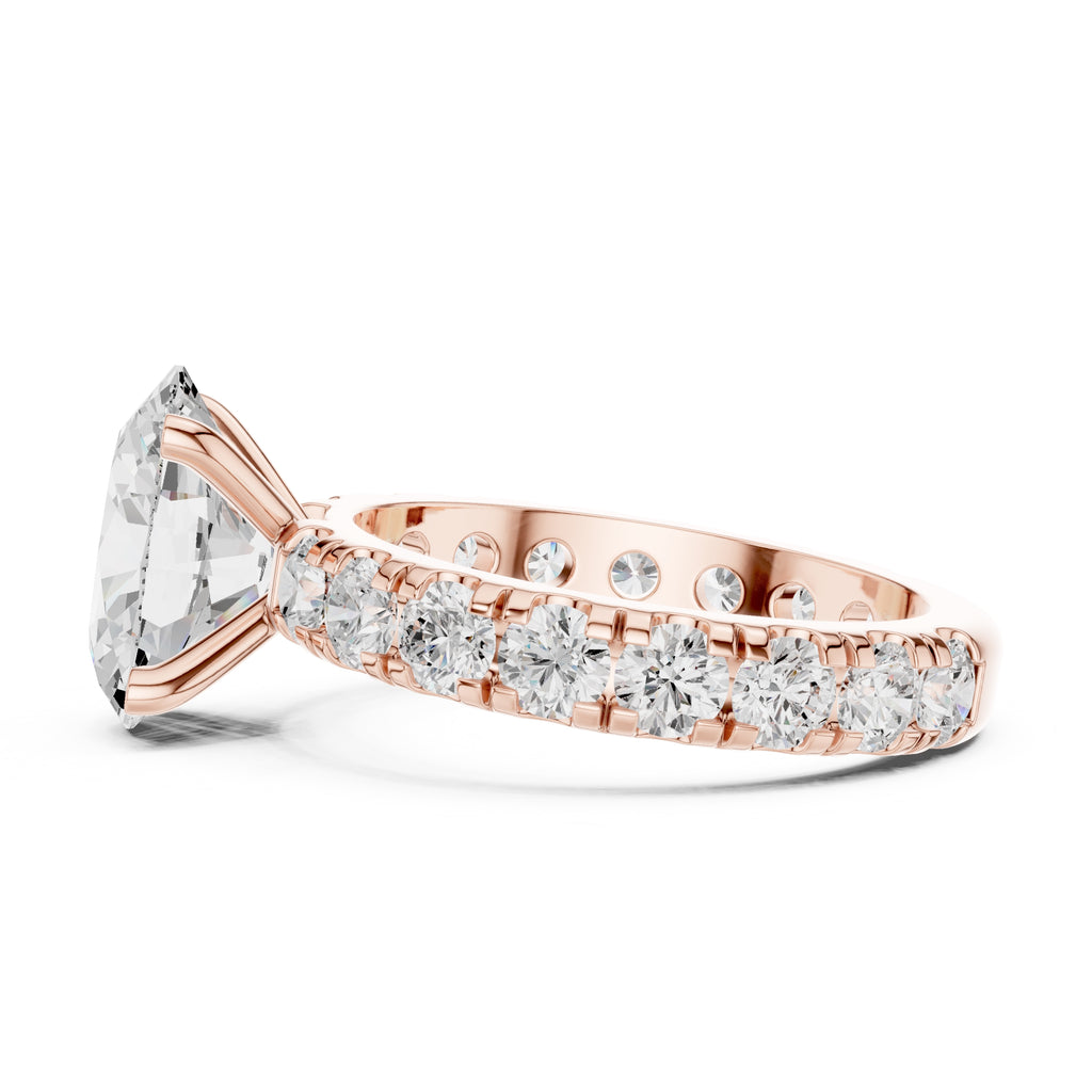 The Majestic Eternity Setting 3ct Rose Gold Oval
