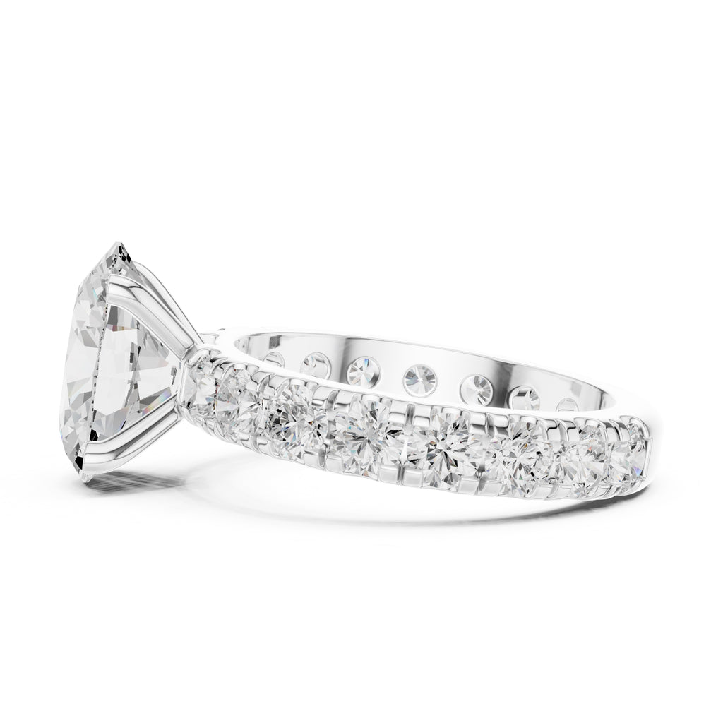 The Majestic Eternity Setting 3ct White Gold Oval