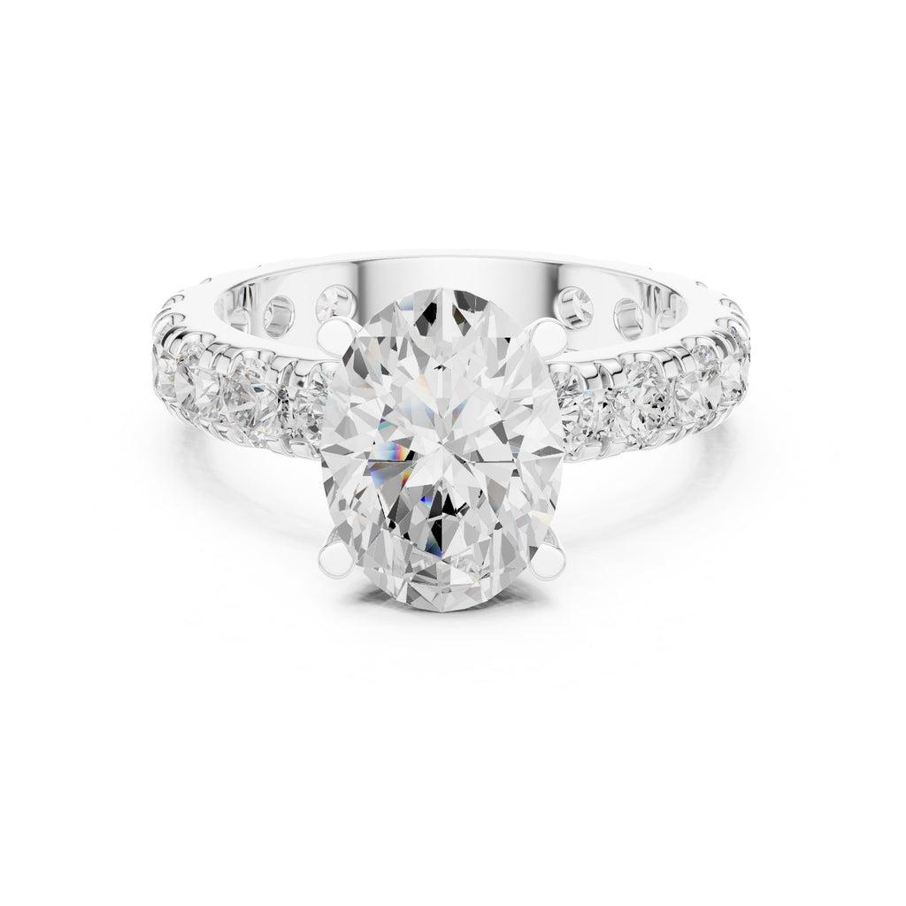 The Majestic Eternity Setting 3ct White Gold Oval