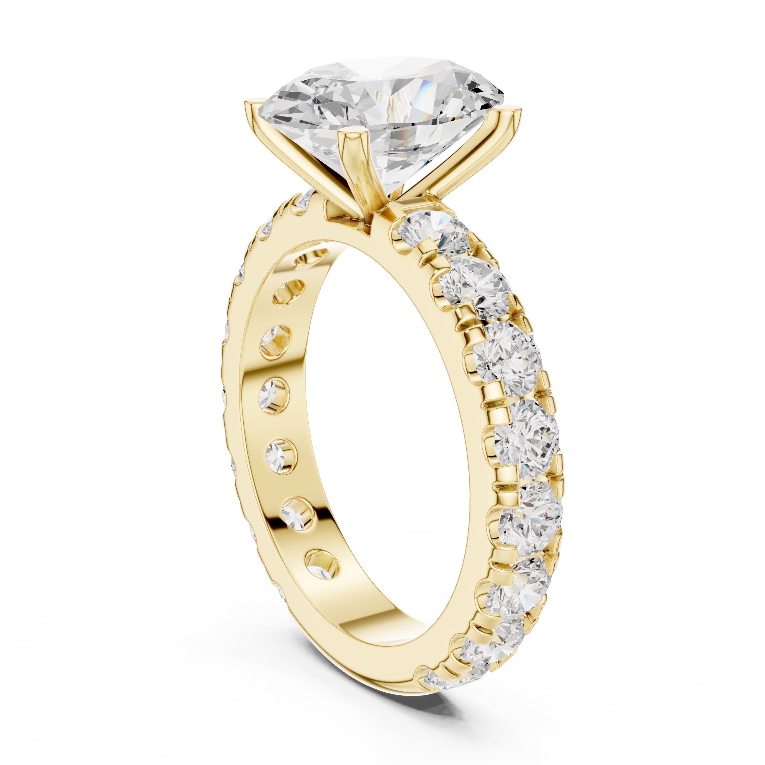 The Majestic Eternity Setting 3ct Yellow Gold Oval