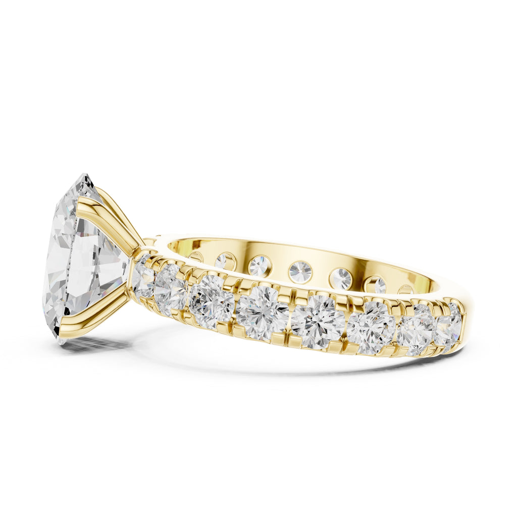 The Majestic Eternity Setting 3ct Yellow Gold Oval