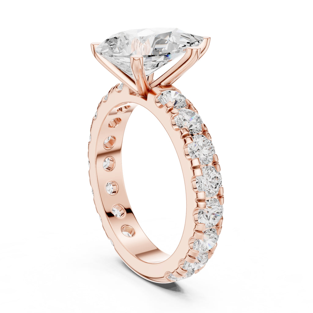 The Majestic Eternity Setting 3ct Rose Gold Pear