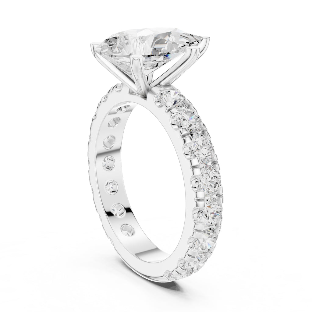 The Majestic Eternity Setting 3ct White Gold Pear