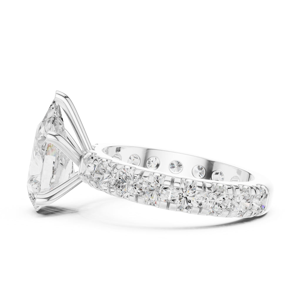 The Majestic Eternity Setting 3ct White Gold Pear