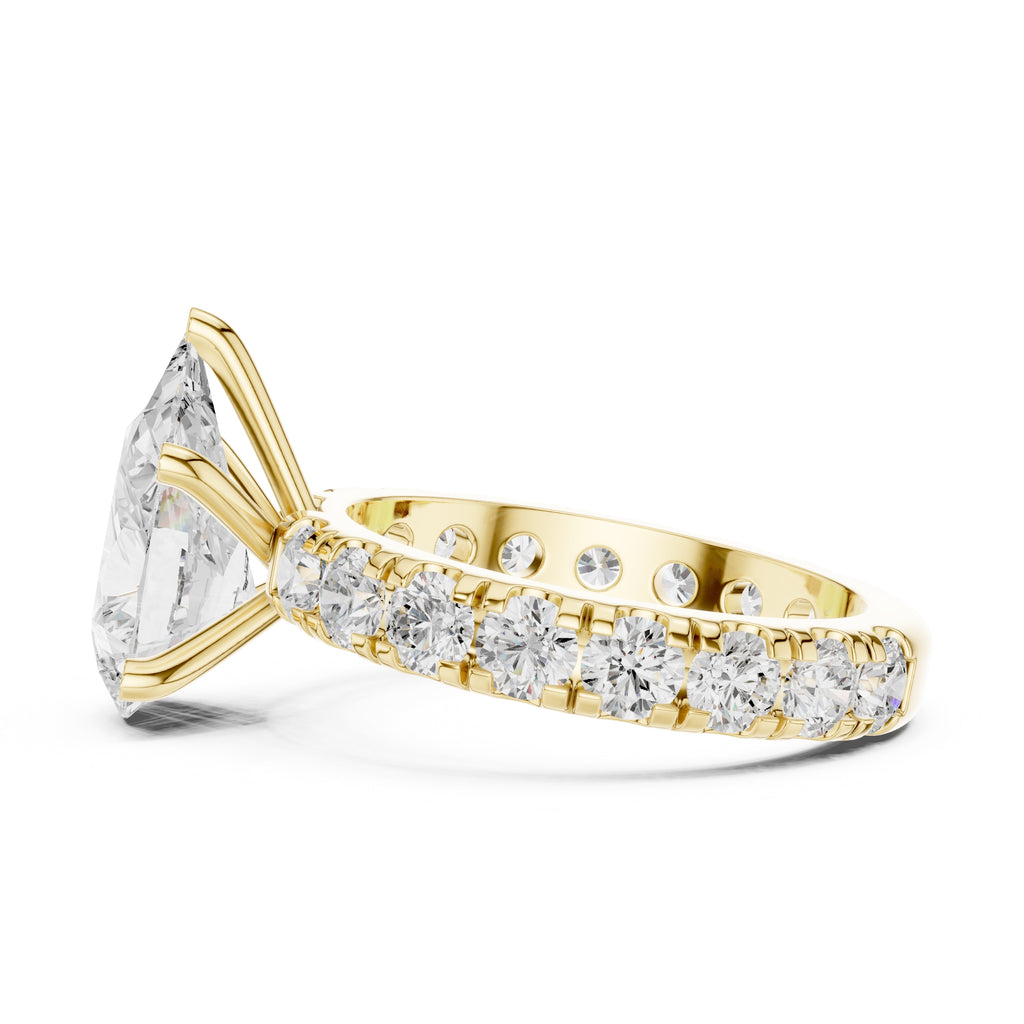 The Majestic Eternity Setting 3ct Yellow Gold Pear