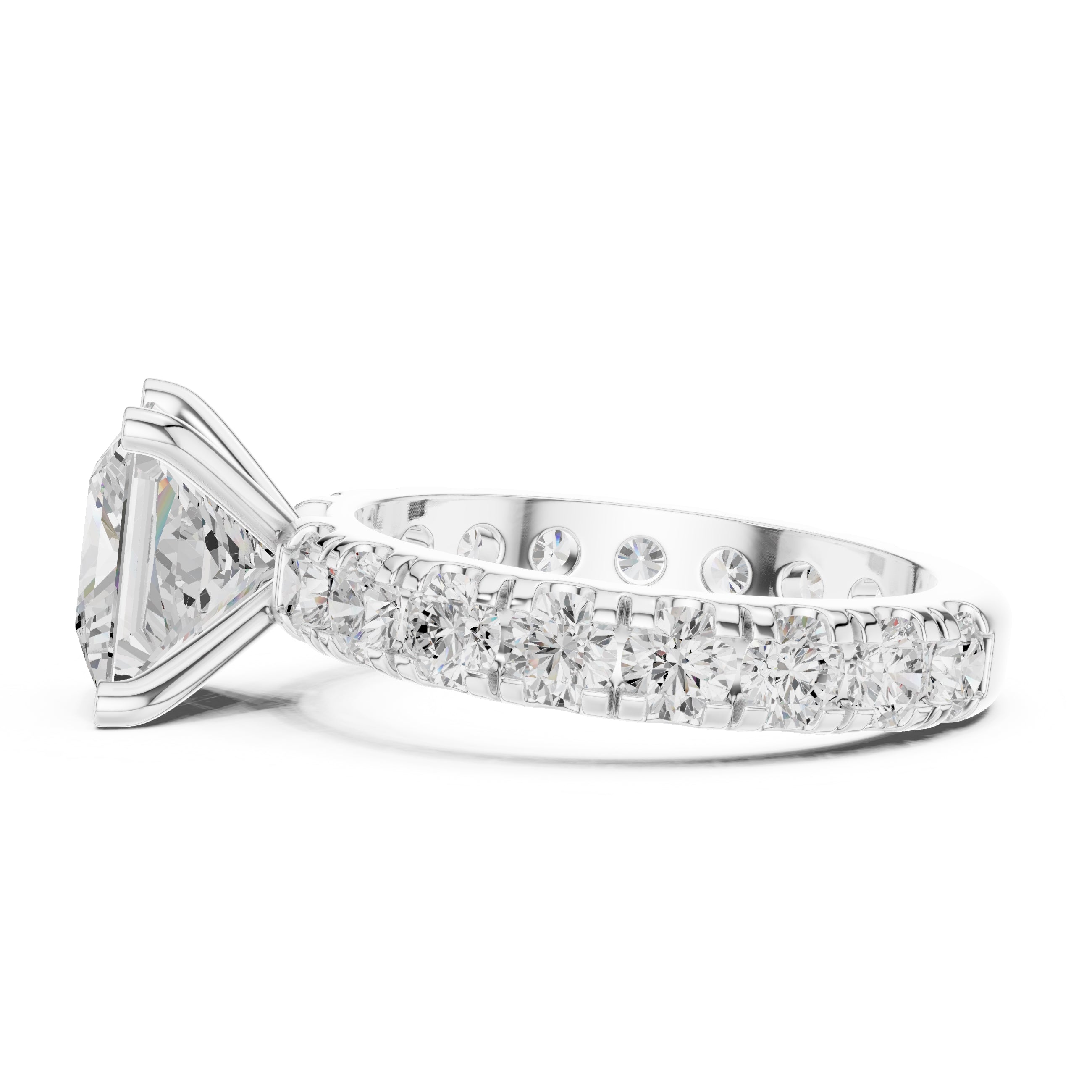 The Majestic Eternity Setting 3ct White Gold Princess