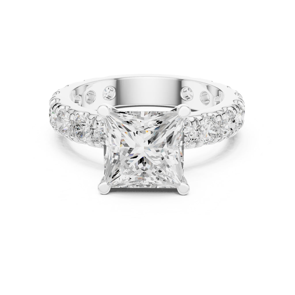 The Majestic Eternity Setting 3ct White Gold Princess
