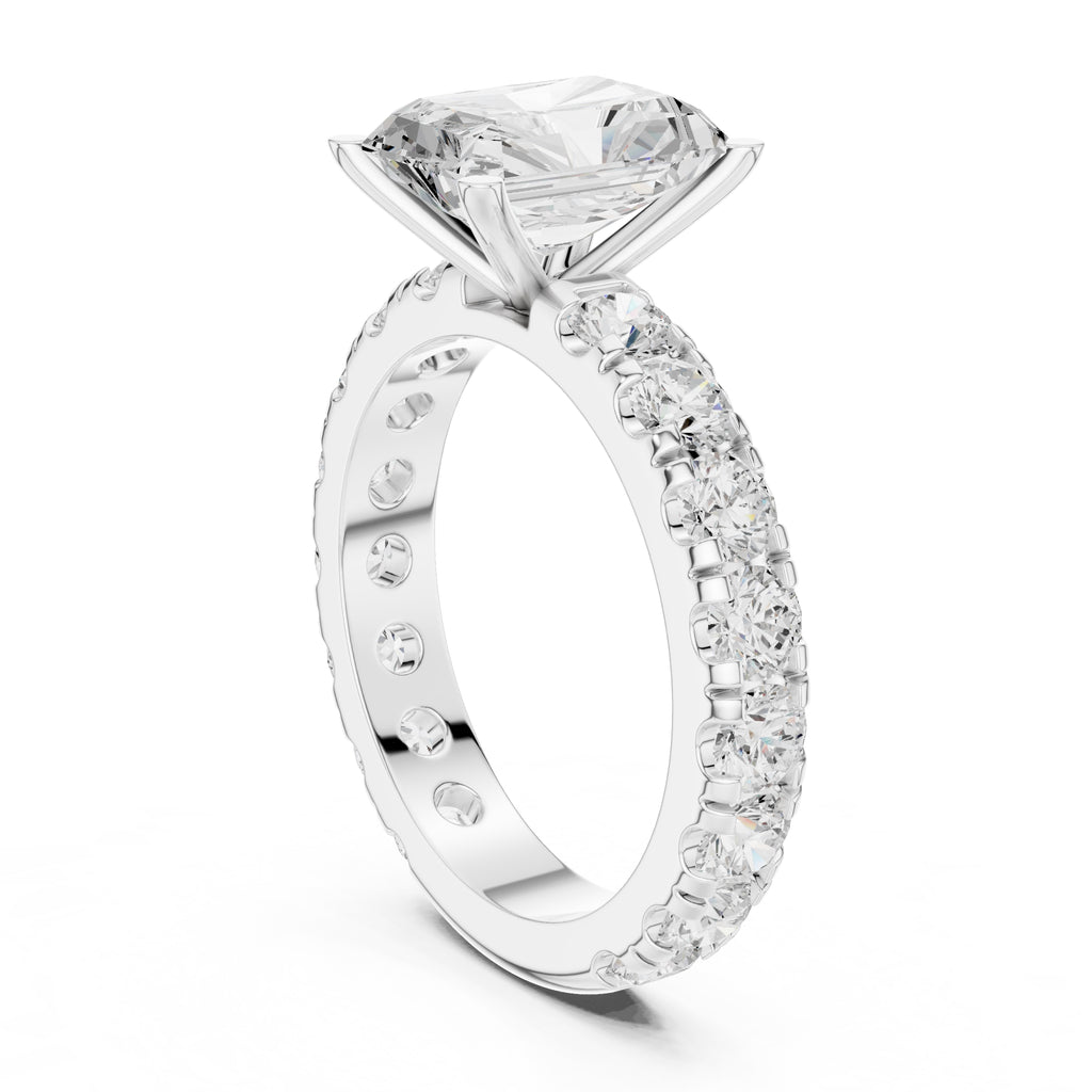 The Majestic Eternity Setting 3ct White Gold Radiant