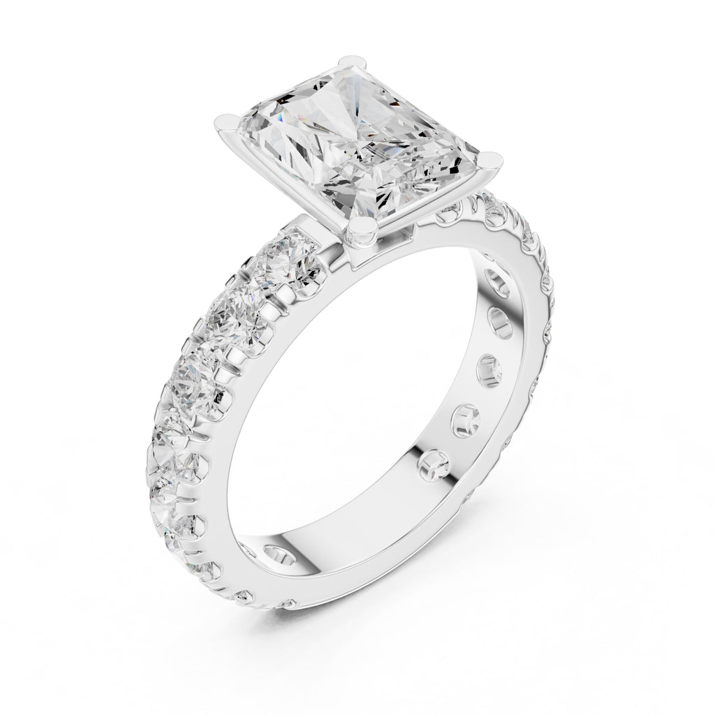 The Majestic Eternity Setting 3ct White Gold Radiant