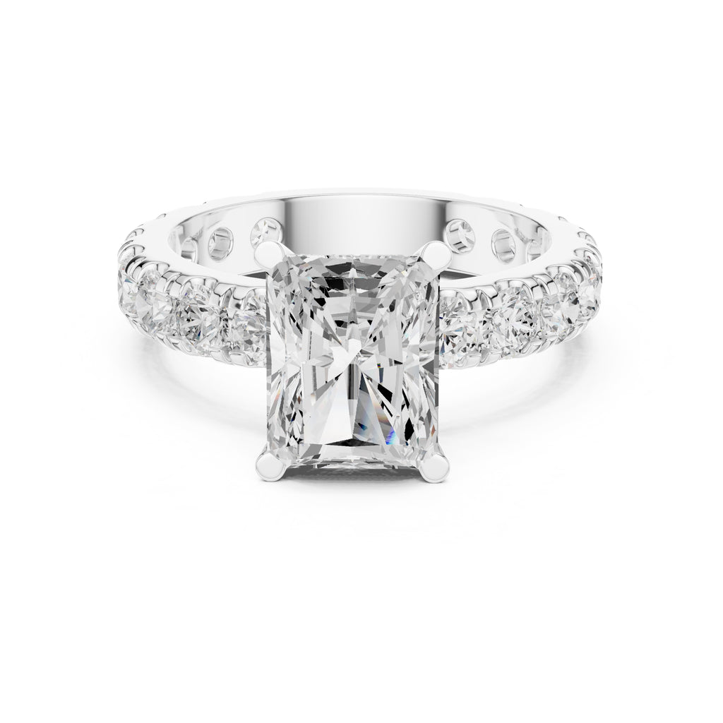 The Majestic Eternity Setting 3ct White Gold Radiant