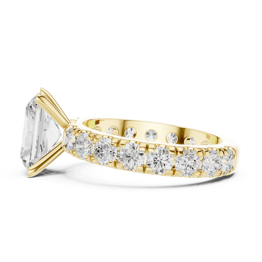 The Majestic Eternity Setting 3ct Yellow Gold Radiant