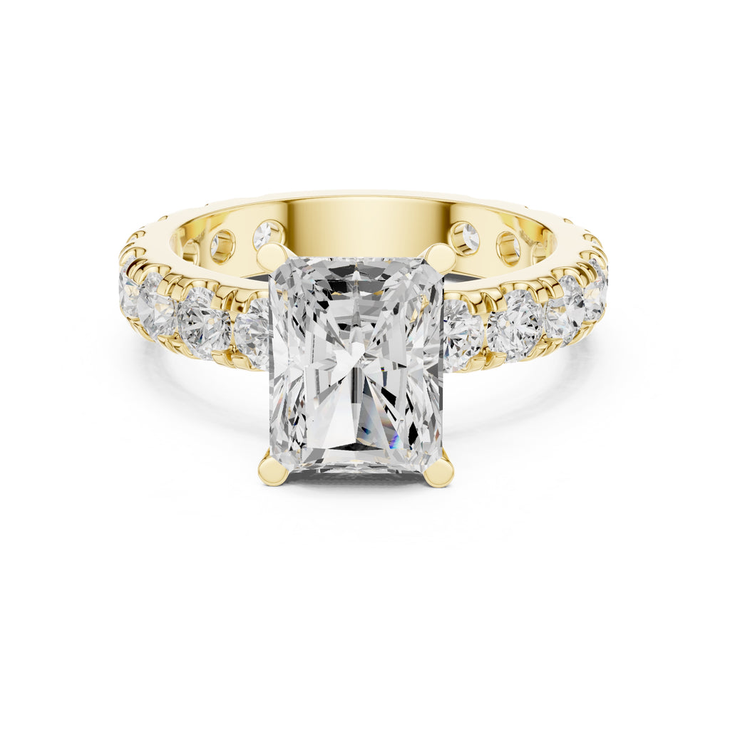 The Majestic Eternity Setting 3ct Yellow Gold Radiant