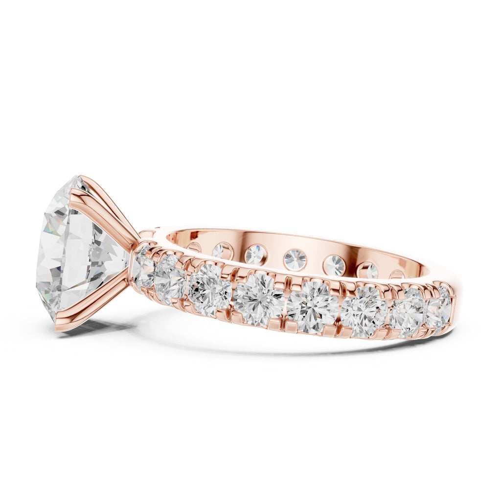 The Majestic Eternity Setting 3ct Rose Gold Round