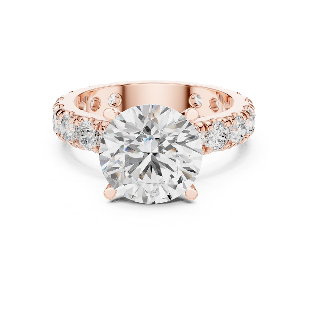 The Majestic Eternity Setting 3ct Rose Gold Round