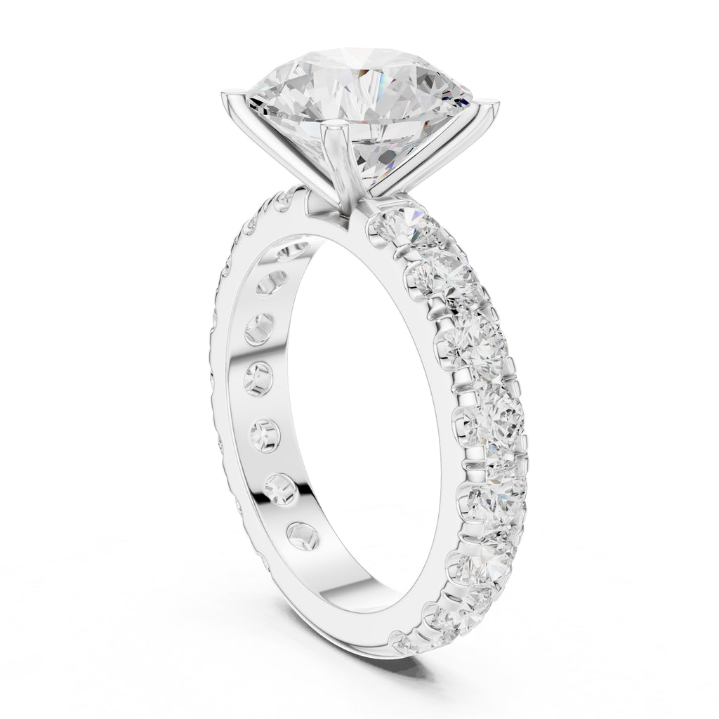 The Majestic Eternity Setting 3ct White Gold Round