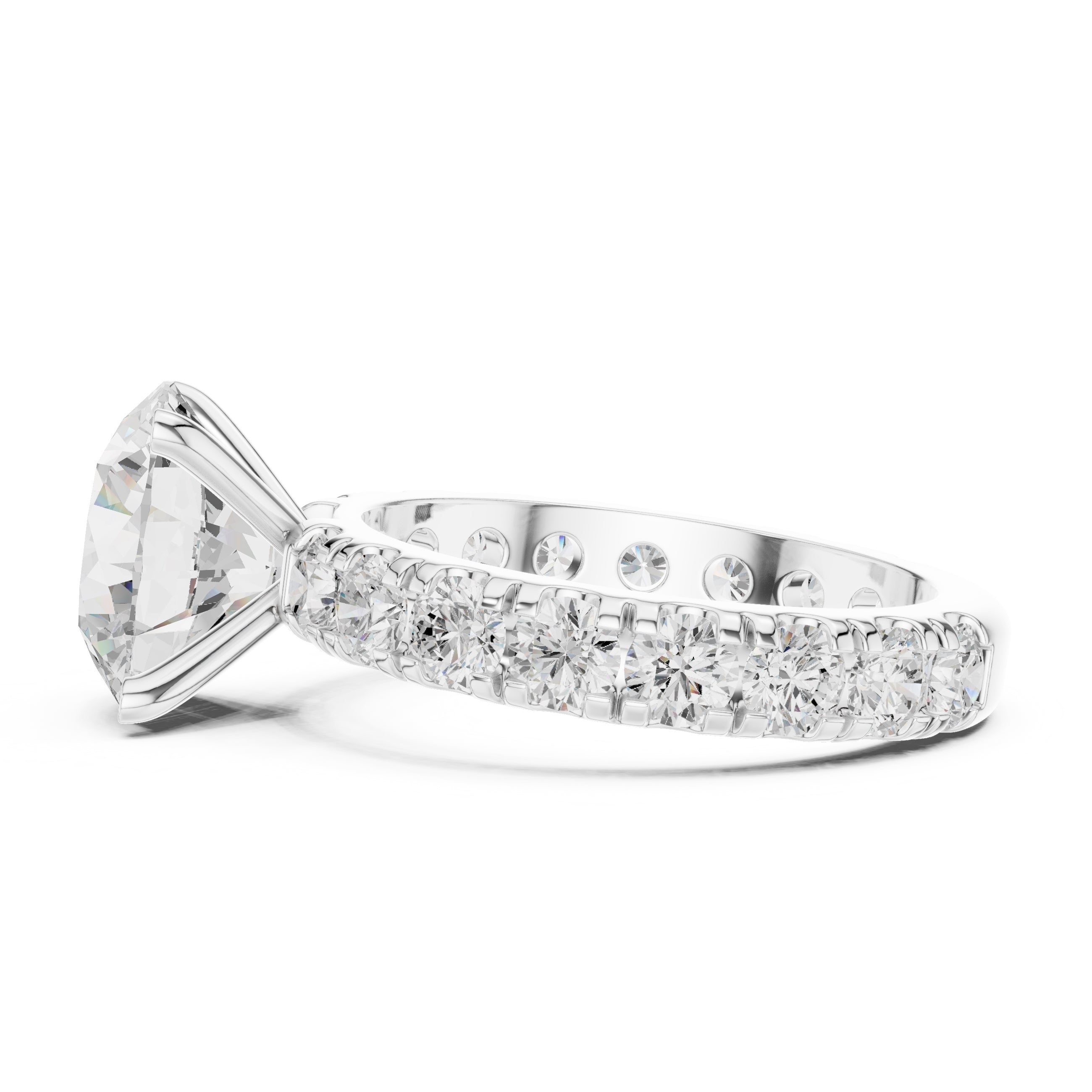 The Majestic Eternity Setting 3ct White Gold Round