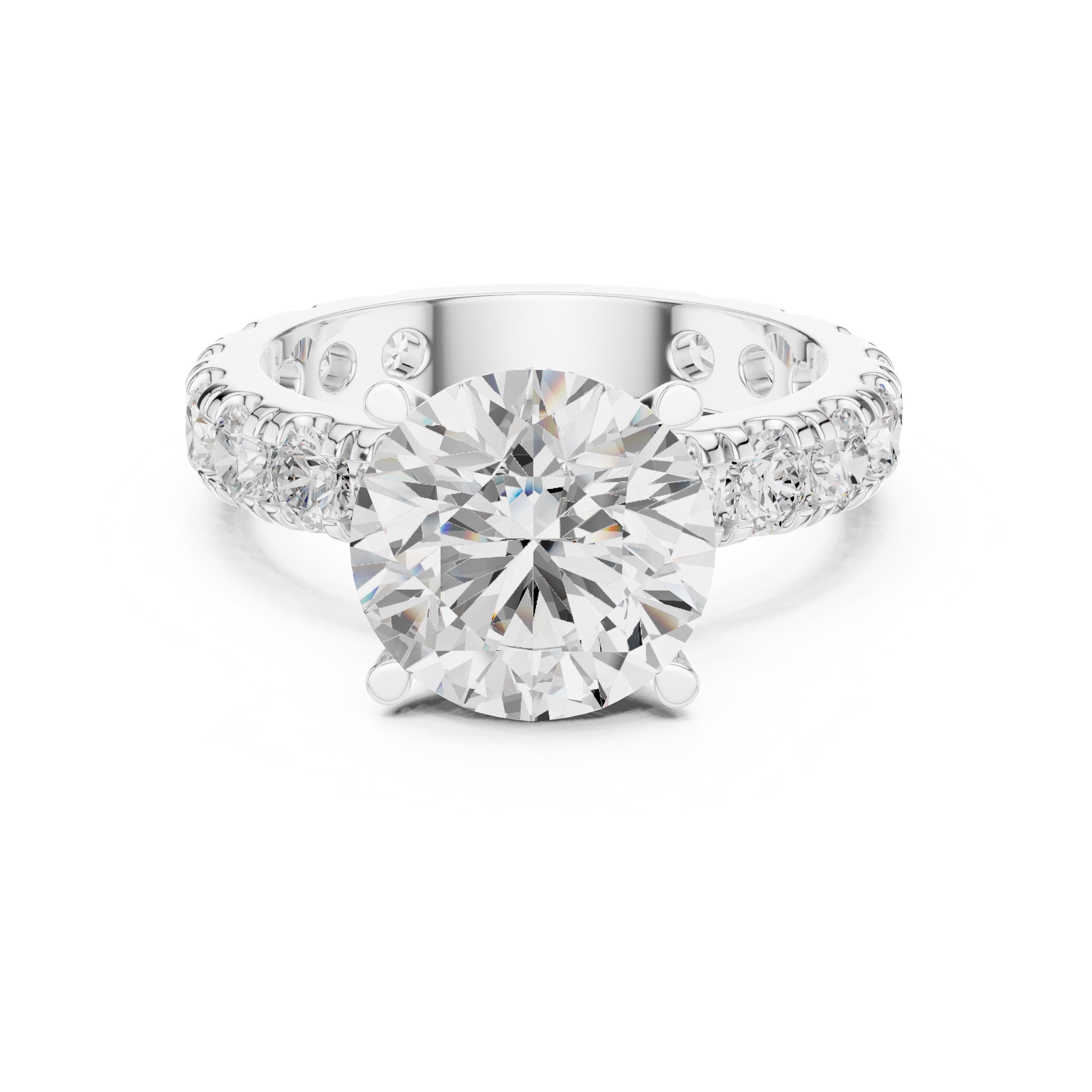 The Majestic Eternity Setting 3ct White Gold Round