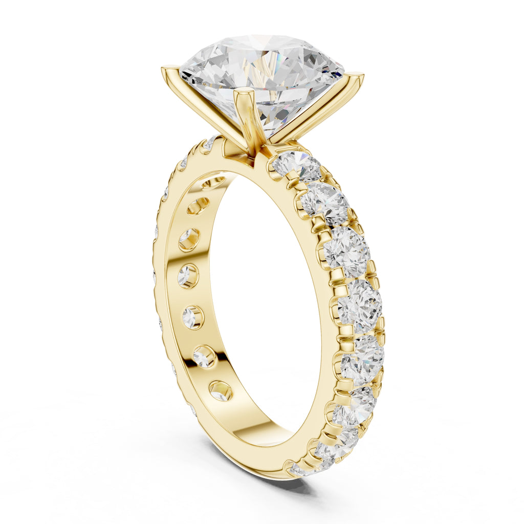 The Majestic Eternity Setting 3ct Yellow Gold Round