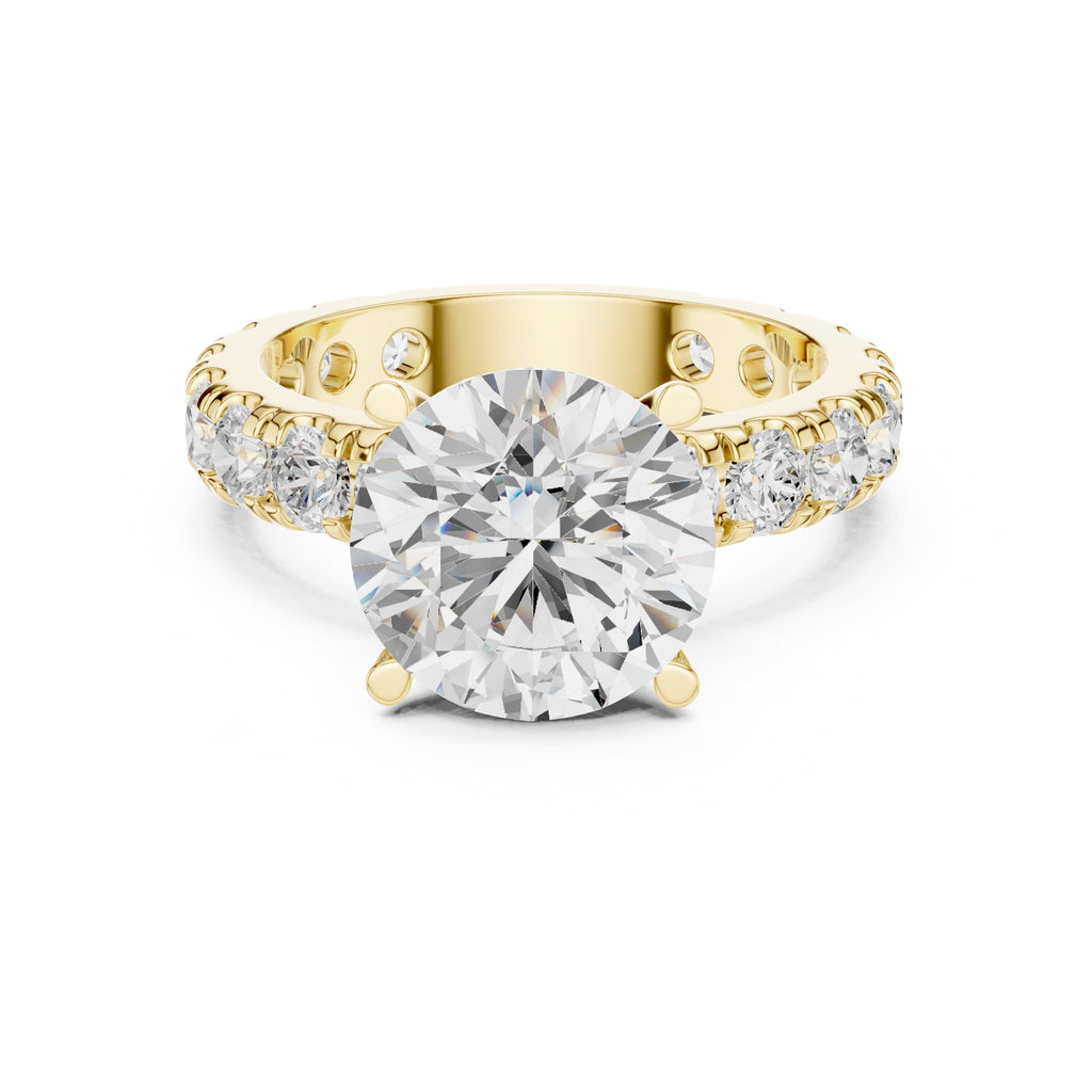 The Majestic Eternity Setting 3ct Yellow Gold Round