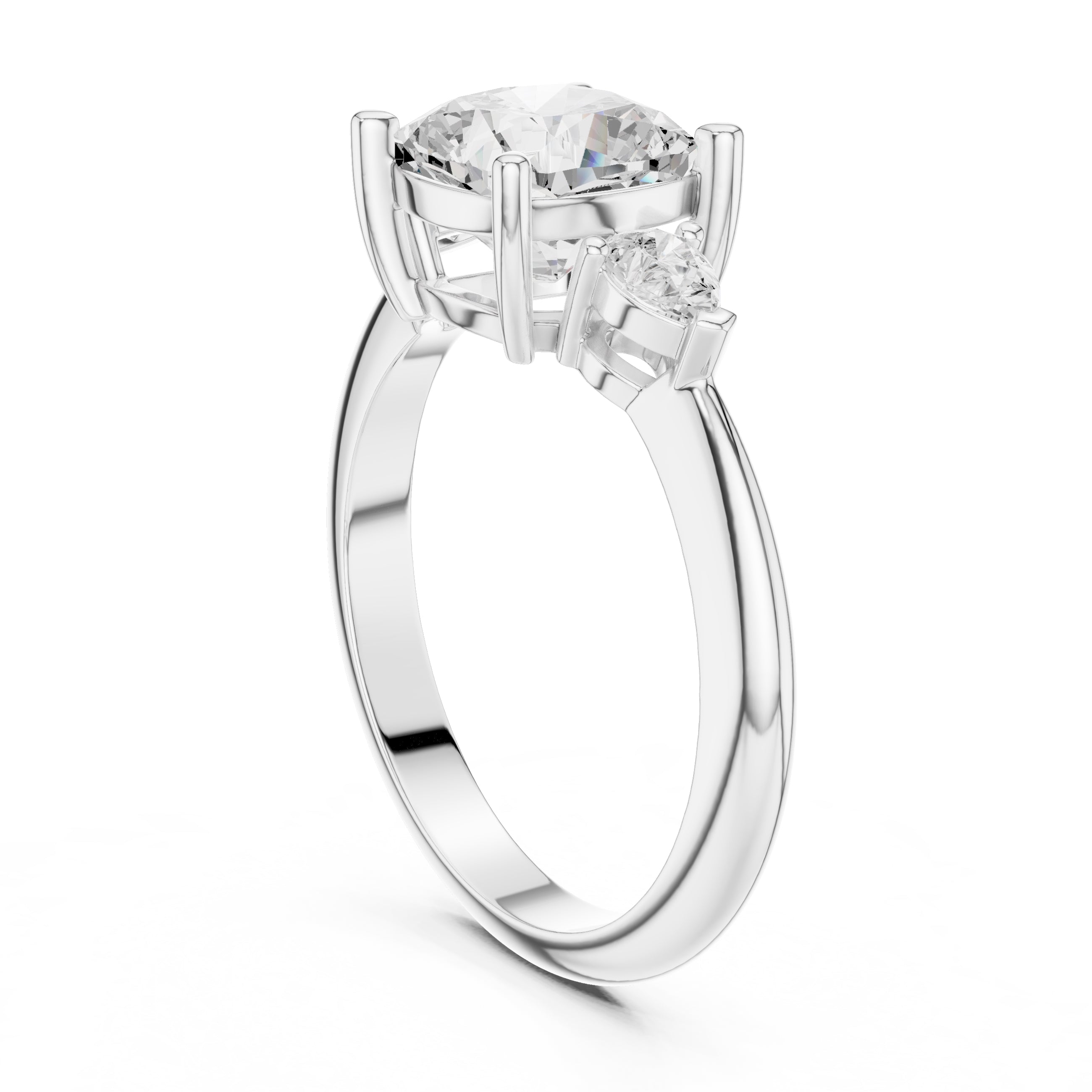The Lumina Trilogy 3ct White Gold Cushion